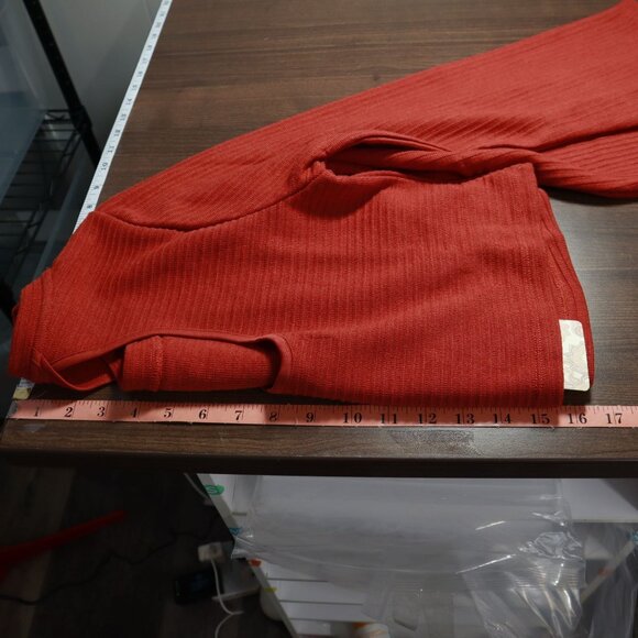 Band Of The Free Rust Long Sleeve Crop Top Womens Small  Boho Gypsy Hippie NWT - Picture 7 of 13